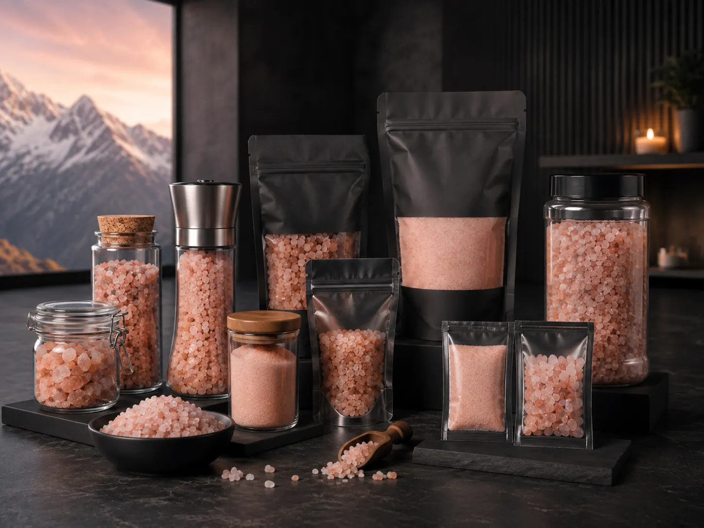 Private-label Himalayan pink salt packaging formats